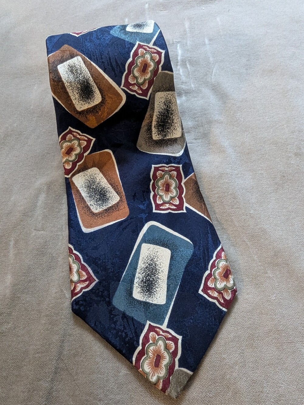 Vintage Guy Laroche Paris Monsieur 100% Silk Tie | Made in USA | 90s Abstract